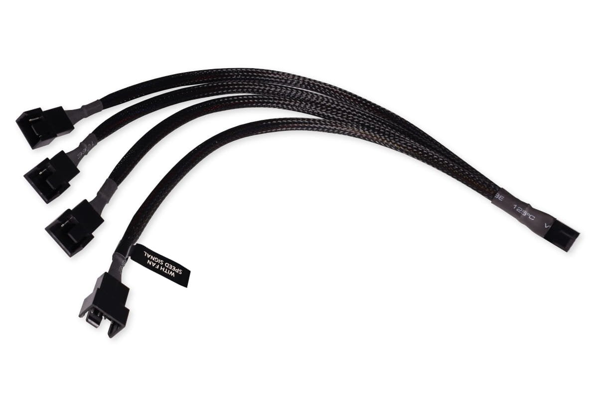Alphacool Y-Splitter 4-Pin Auf 4x 4-Pin Pwm 30cm - Negro