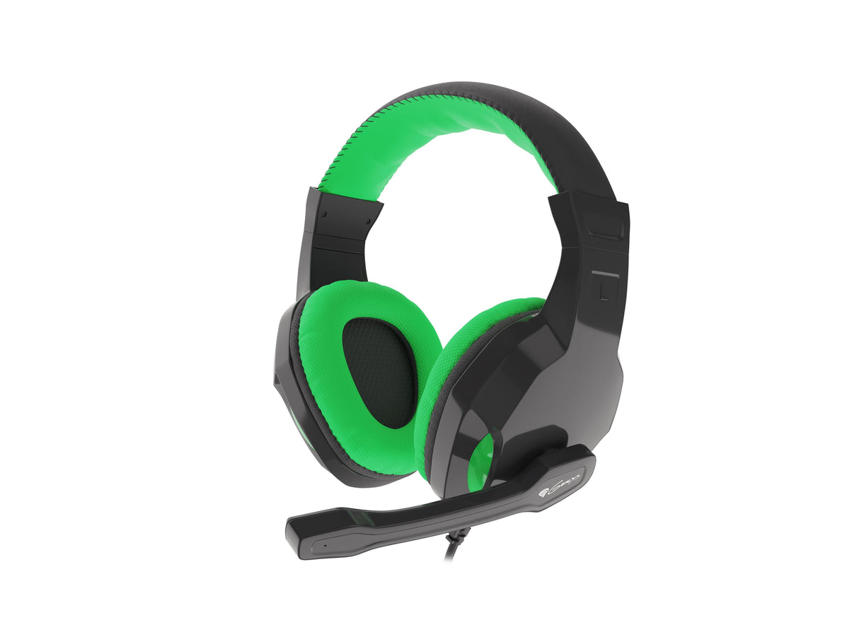 Natec Genesis Argon 100 Auriculares Diadema Negro, Verde