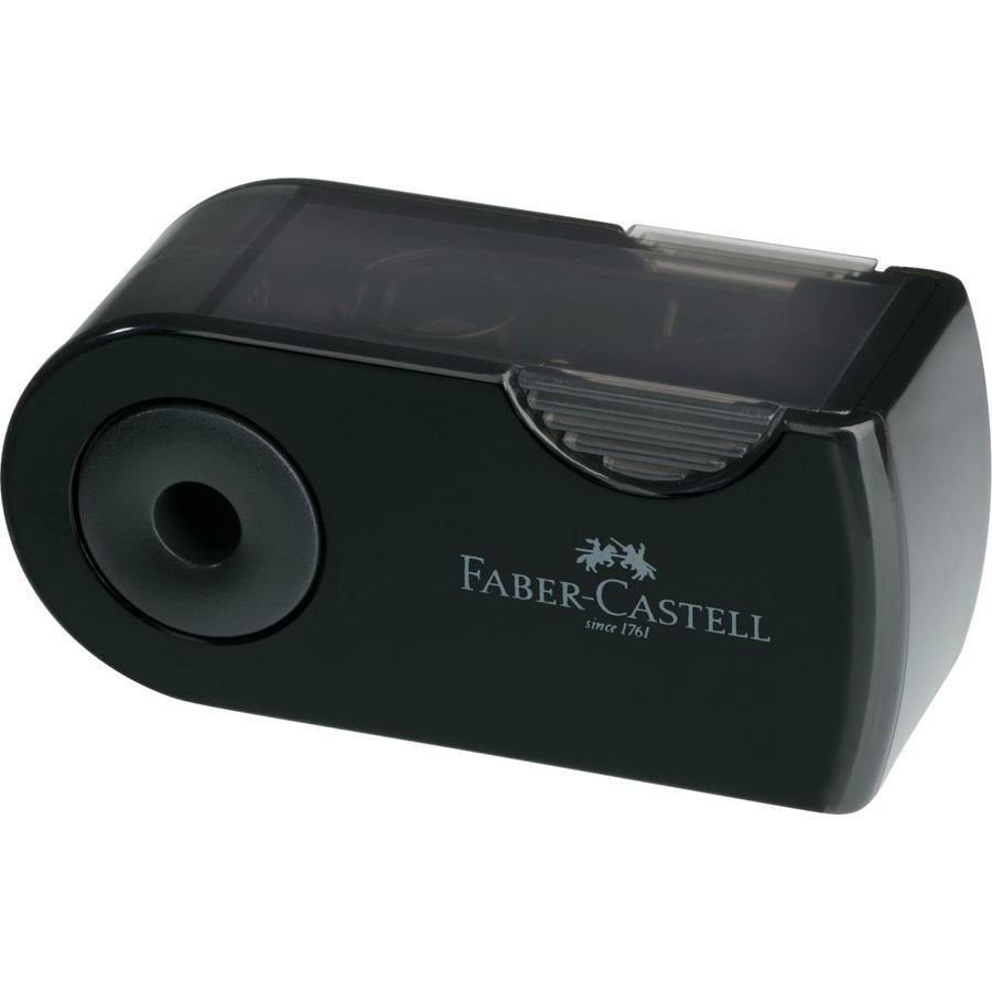 Faber Castell Afilalápices Sleeve Mini Con Funda Y Depósito Negro