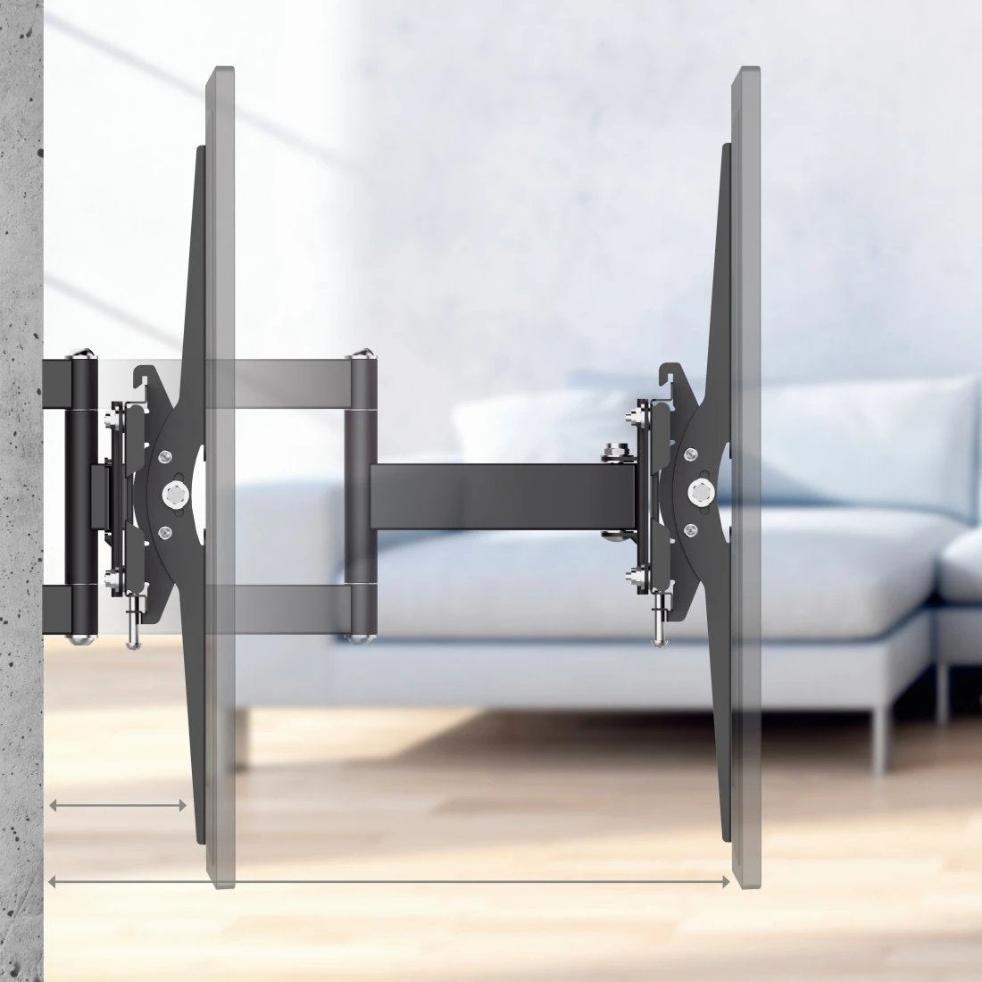 Hama 00220897 Tv-Soporte De Pared 32-75" 40kg Vesa 100x100-400x400 Schwenkbar Neigbar Ausziehbar Black