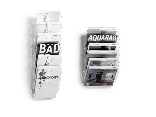 Set Dispensador De Folletos Durable Formato Apaisado Flexiplus 6 A4 Transp