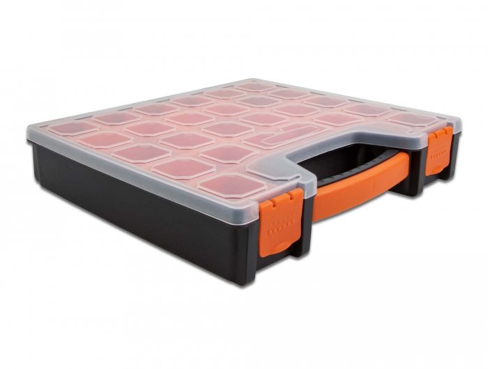 Sortimentsbox Mit 14 Fächern 312 X 272 X 60 Mm Naranja Schwarz