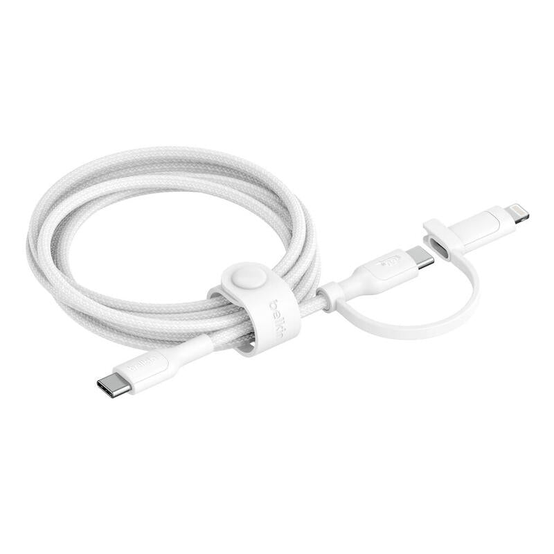 Belkin Boostcharge Pro Cable Usb Usb 2.0 1,5 M Usb C Usb C/Lightning Blanco