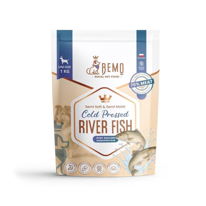 Bemo Cold Pressed River Fish - Comida Para Mascotas Tloczona Na Zimno Para Perros Z Rybami Rzecznymi 1kg