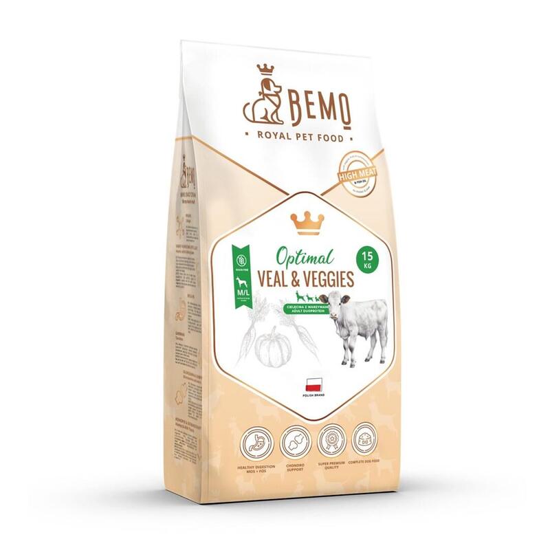 Bemo Comida Para Mascotas Sucha Optimal Veal With Veggies - Ternera Z Warzywami Medium/Large 15kg