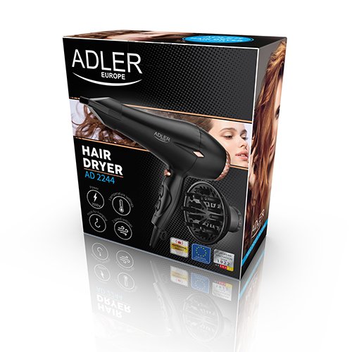 EAN 5908256838680 - Adler AD 2244 secador 2000 W Negro, Bronce imagen 9