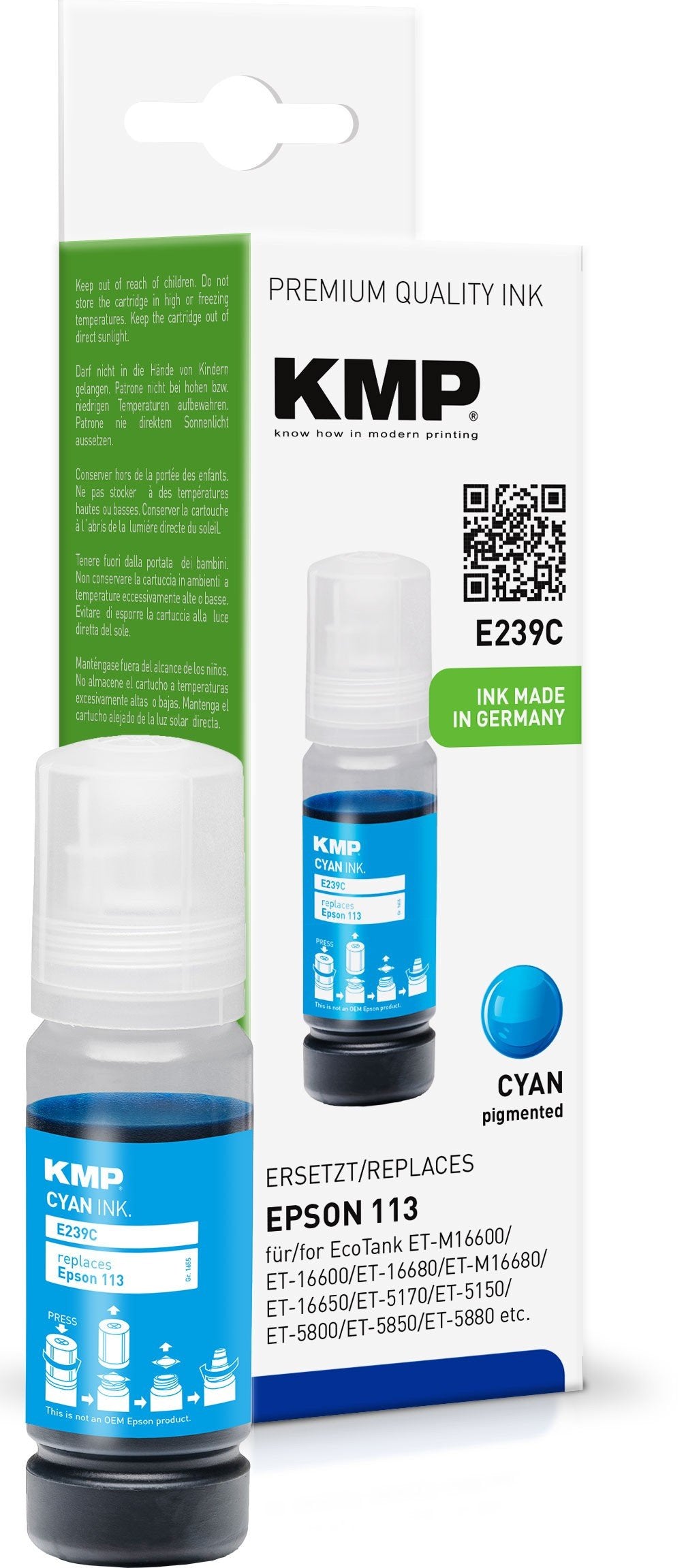 Tinta Kmp Epson T06b2 Cyan 6000 Copias E239c Remanufactured