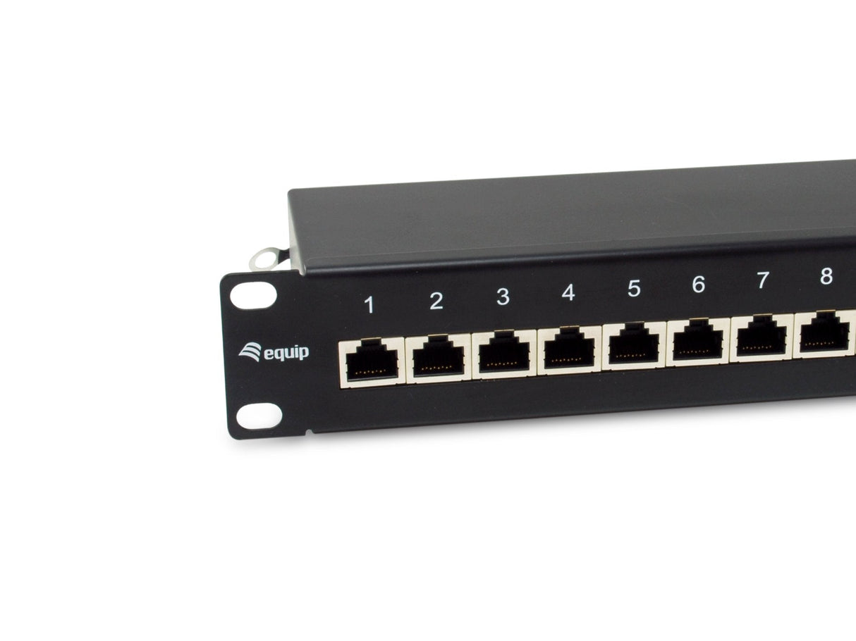 Equip Patchpanel 12x Rj45 Cat6a 10" Ftp 1he Premium Negro