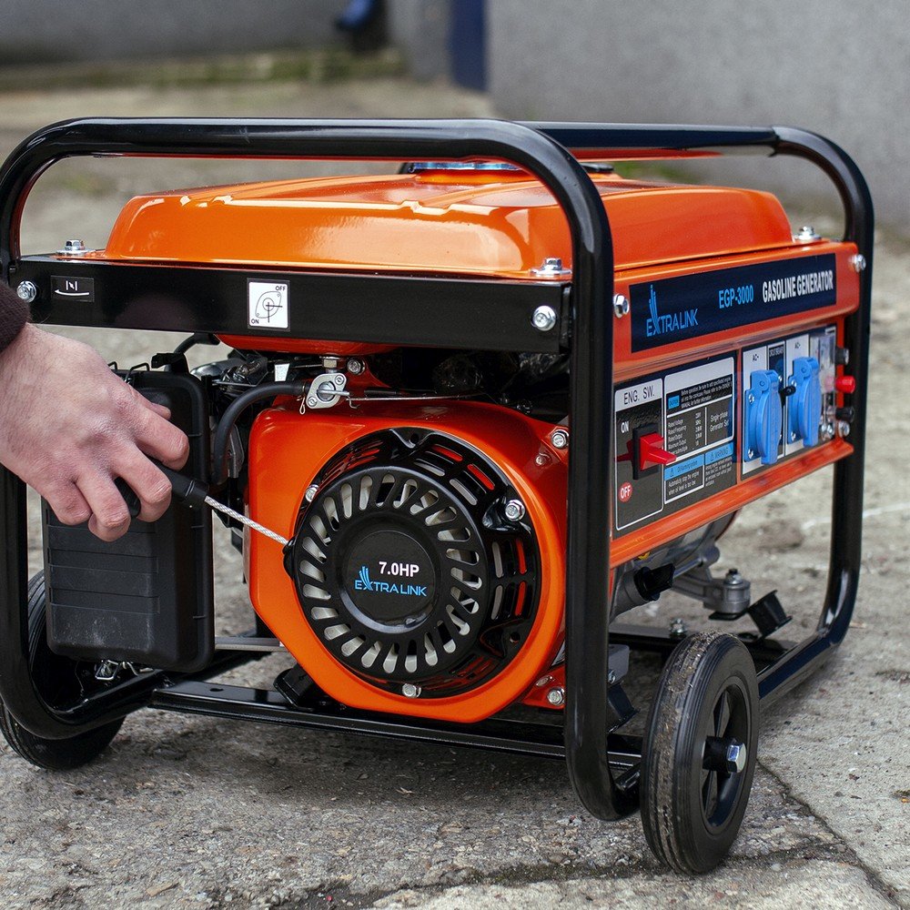 Extralink Ex.30349 Motor-Generador 2800 W 15 L Gasolina Negro, Naranja