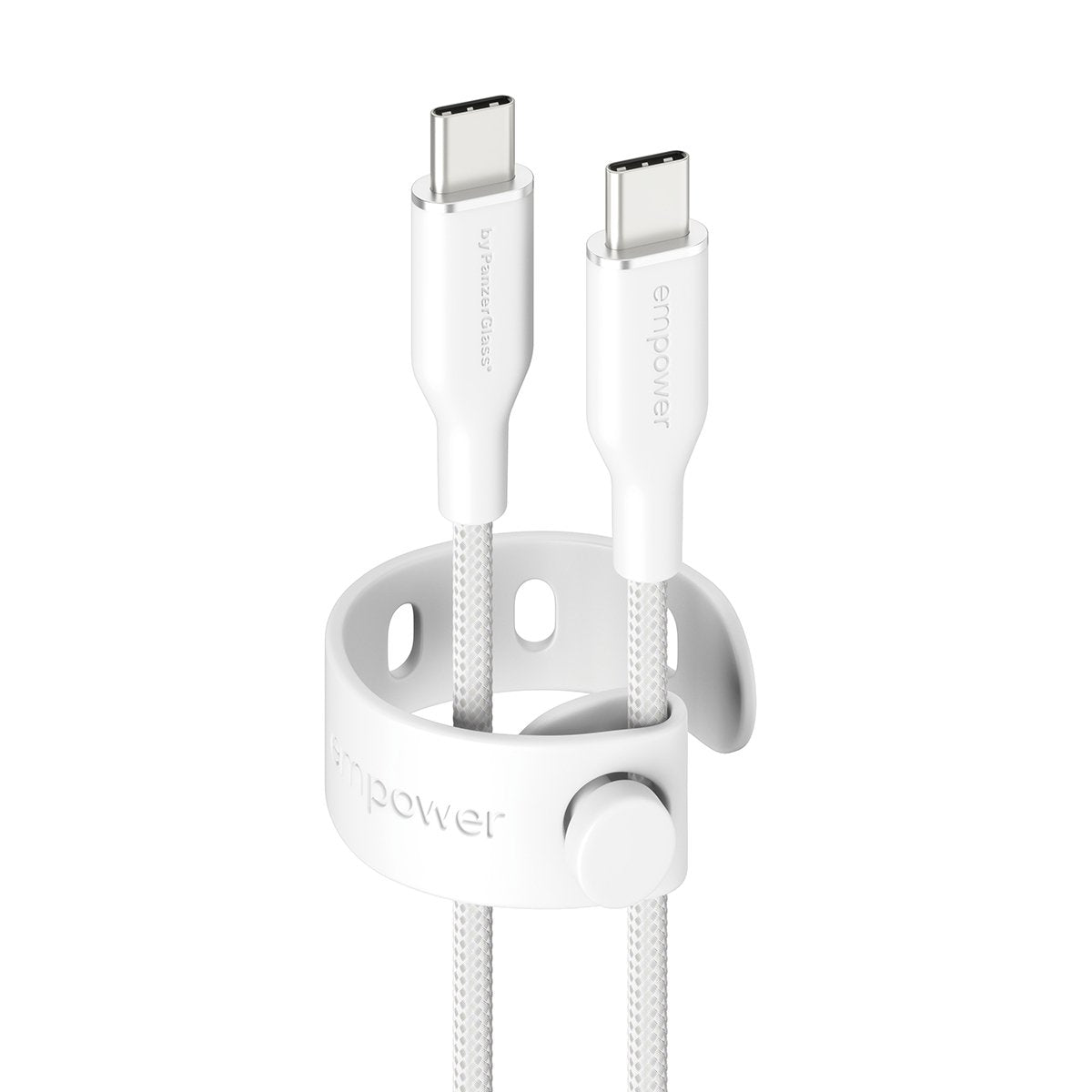 EAN 5715685027628 - PanzerGlass empower™ by ® Racing 60W USB-C to USB-C Cable | USB 2.0 | 1.2M | Silver White cable USB Blanc imagen 1