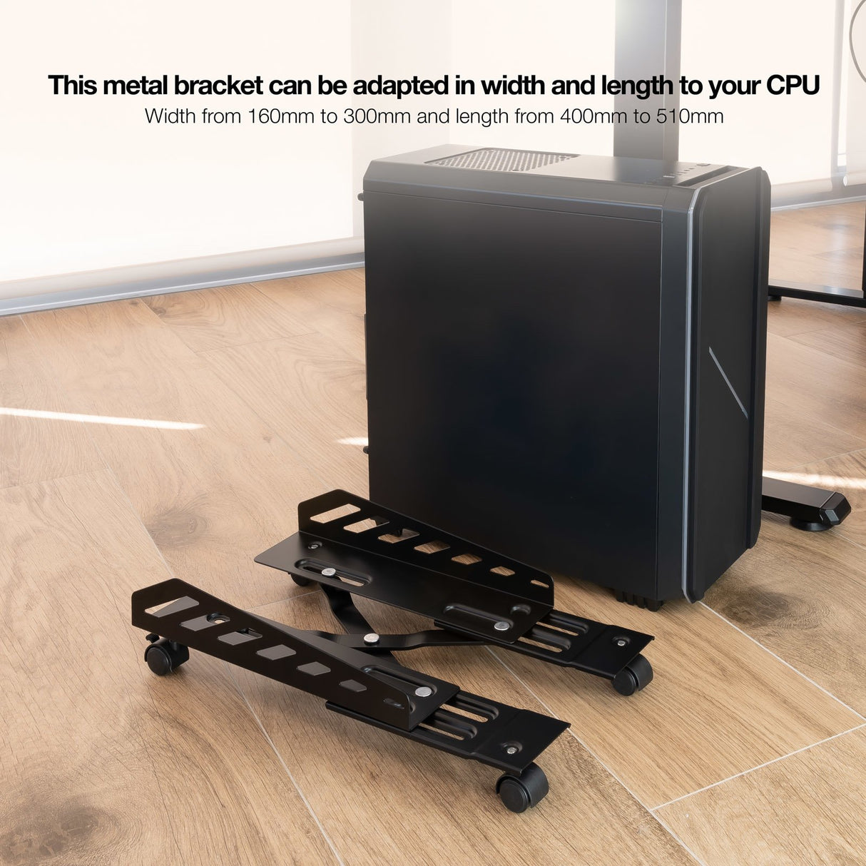 EAN 8433281012769 - TooQ UMCS0024-B soporte de CPU Carro para equipo informático Negro imagen 6