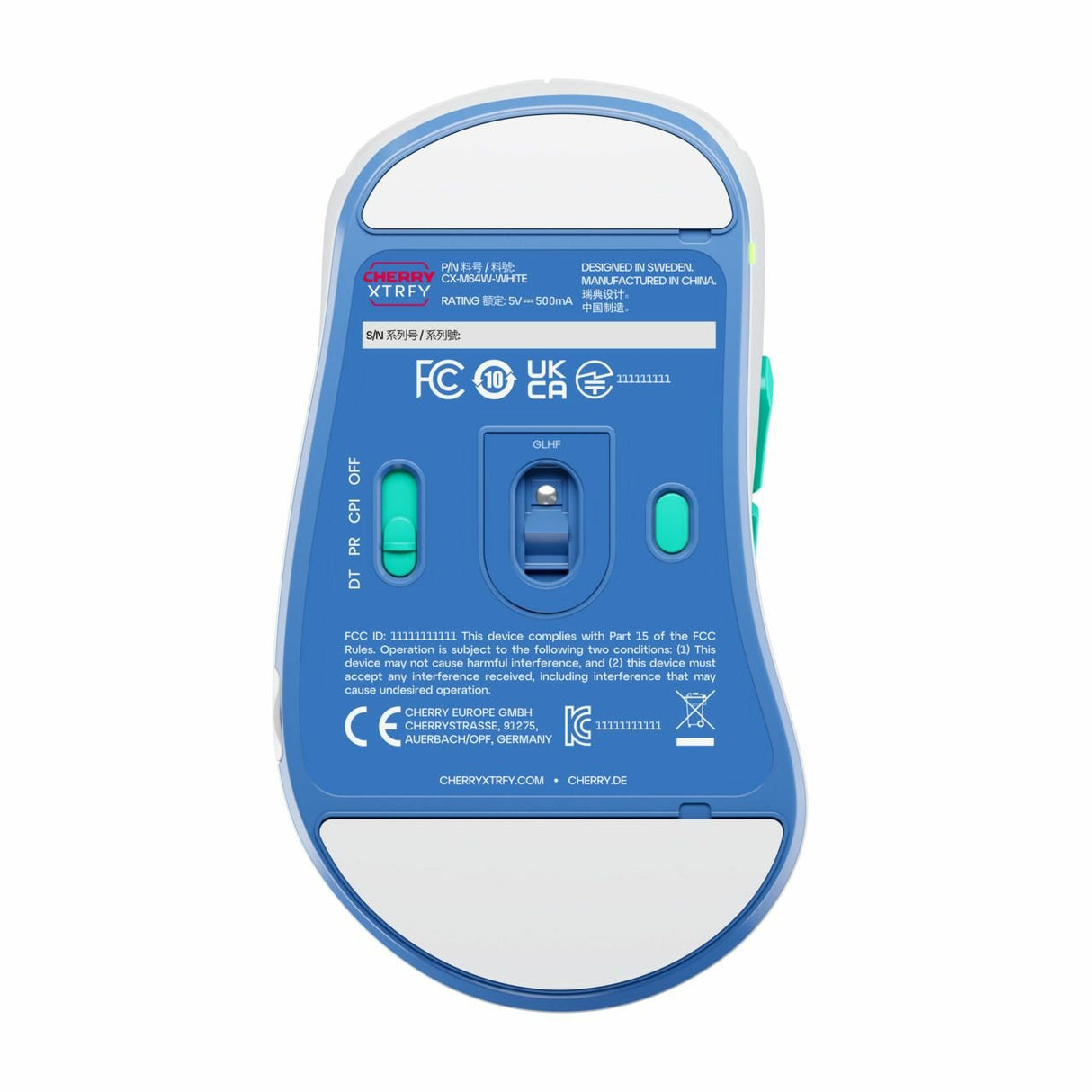 EAN 7340086914635 - CHERRY XTRFY CX-M64W-WHITE ratón Juego RF inalámbrico 26000 DPI imagen 7