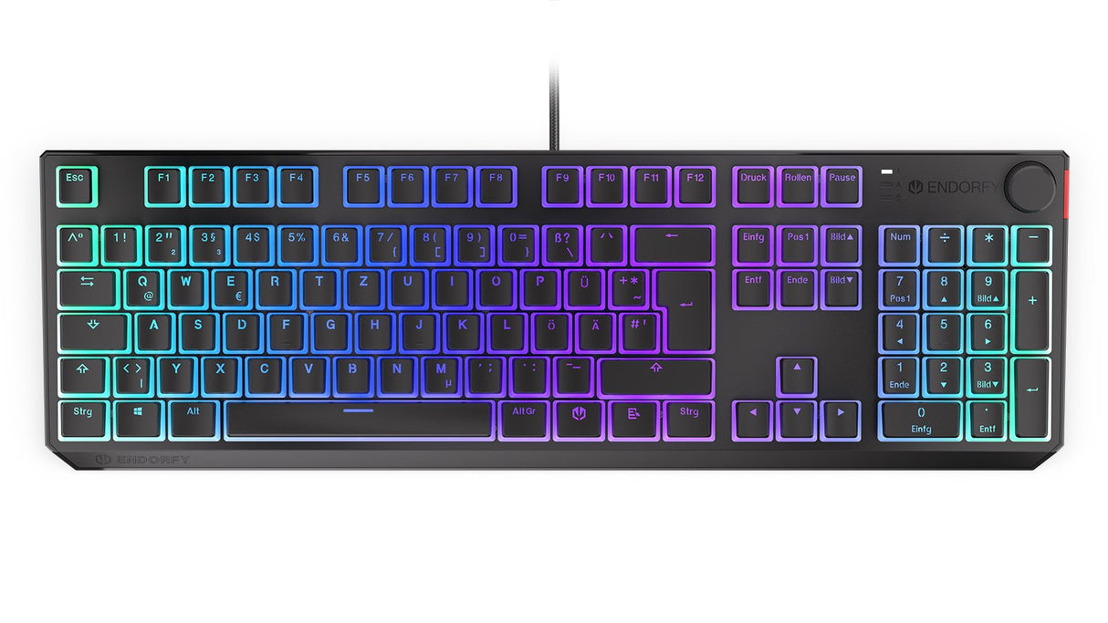Teclado Alemán Endorfy Thock Usb Qwertz Negro