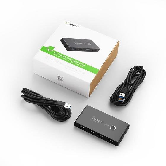 EAN 6957303837687 - Ugreen 30768 hub de interfaz USB 3.2 Gen 1 (3.1 Gen 1) Type-A 5000 Mbit/s Negro imagen 2