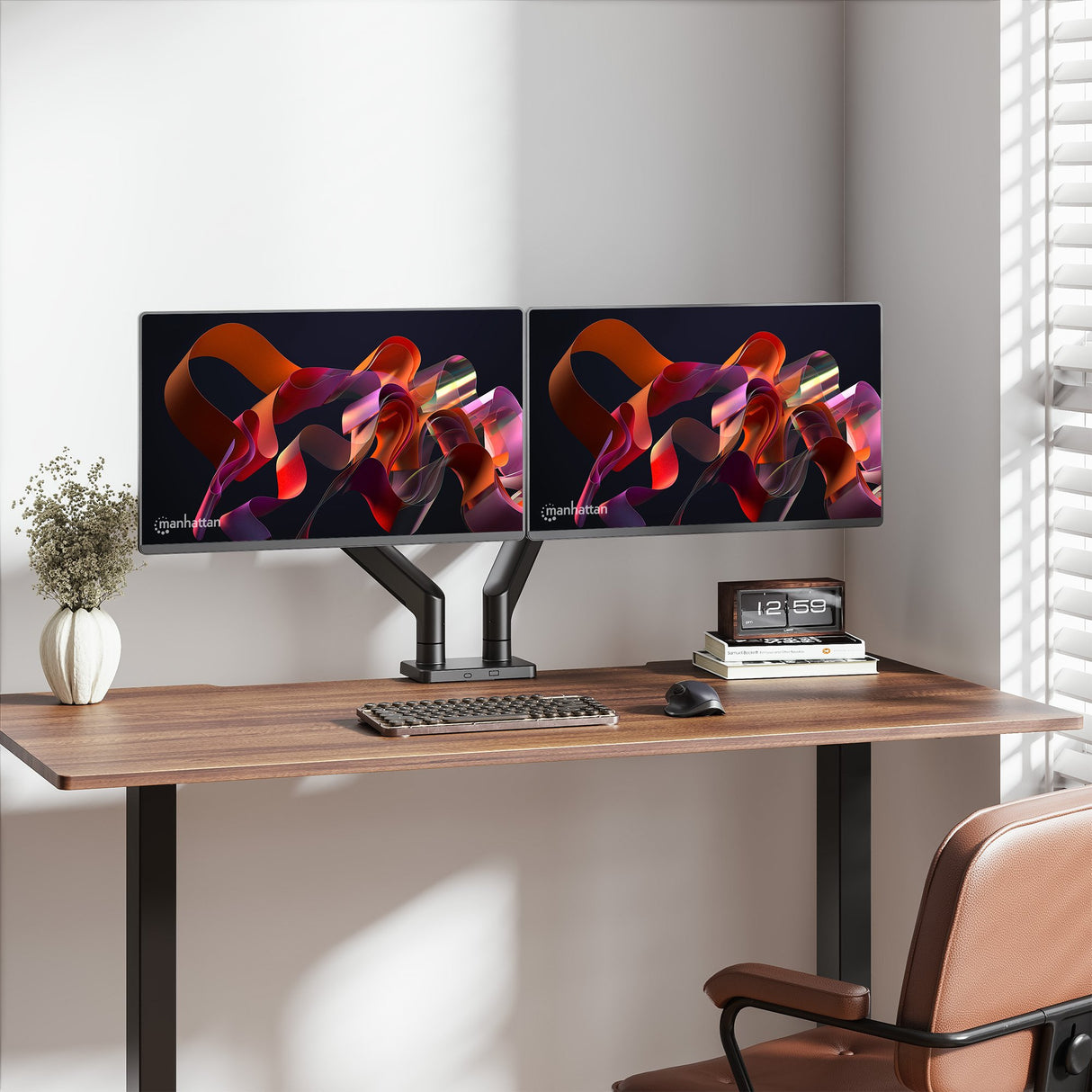 EAN 0766623462587 - Manhattan 462587 soporte para monitor 114,3 cm (45") Escritorio Negro imagen 8