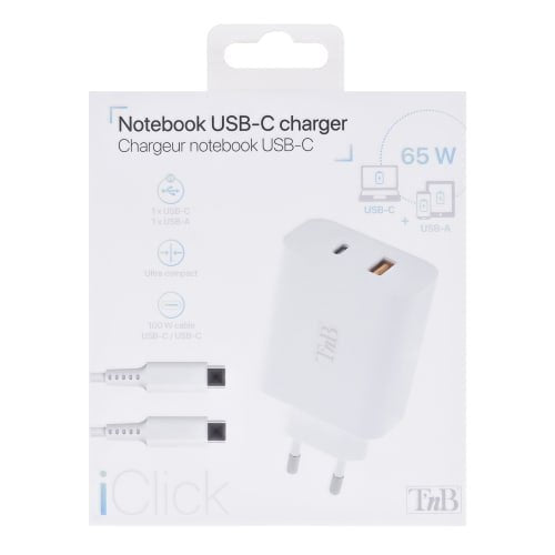 EAN 3303170107904 - T'nB CHNBTINY65 cargador de dispositivo móvil Portátil, Smartphone, Tableta Blanco Corriente alterna Carg imagen 6