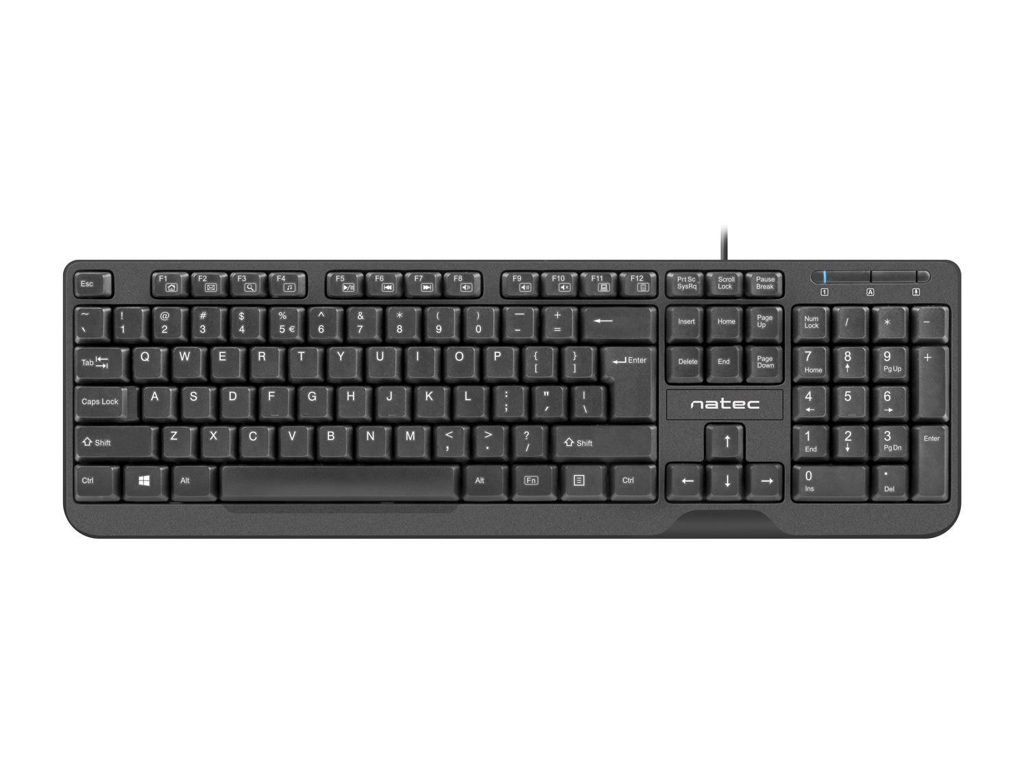 Teclado Español Natec Trout Slim Negro