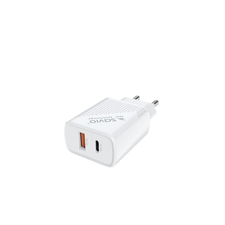 EAN 5901986046806 - Savio LA-05 cargador de dispositivo móvil Smartphone Blanco Corriente alterna Carga rápida Interior imagen 11