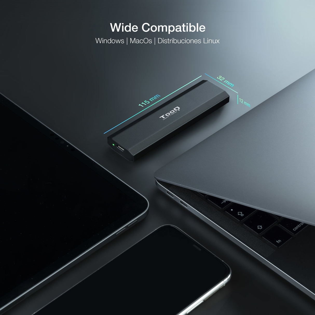 Tooq Shura Carcasa Externa Ssd M.2 Ngff/Nvme Usb-C 3.1 Gen2