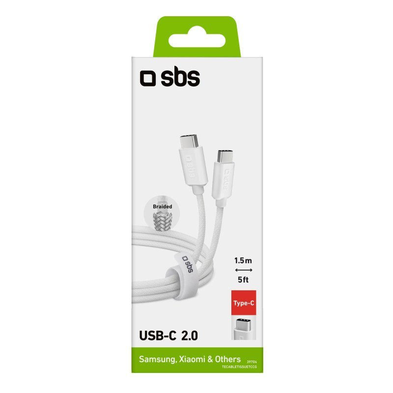 Sbs Tecabletissuetccg Cable Usb 1,5 M Usb 2.0 Usb C Blanco