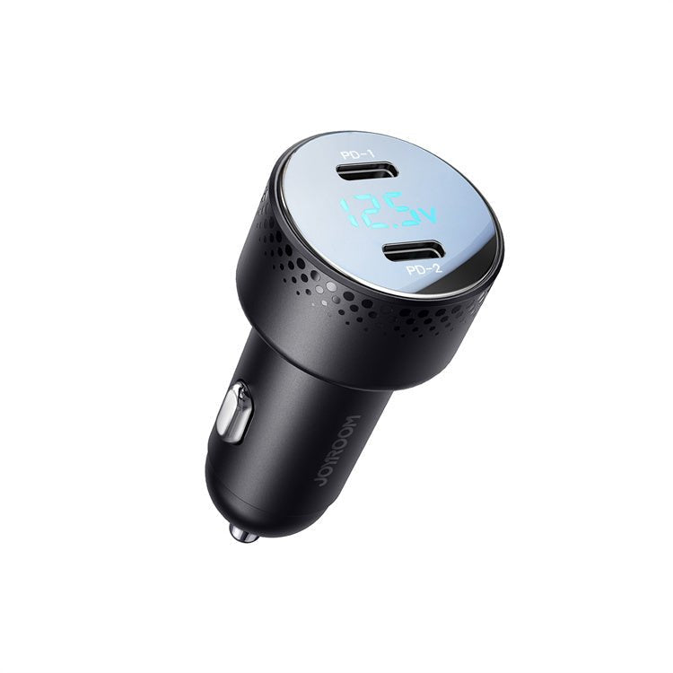 Ladowarka Samochodowa 2x Usb C 70w Z Wyswietlaczem Led Joyroom Jr-Ccd02 - Czarna