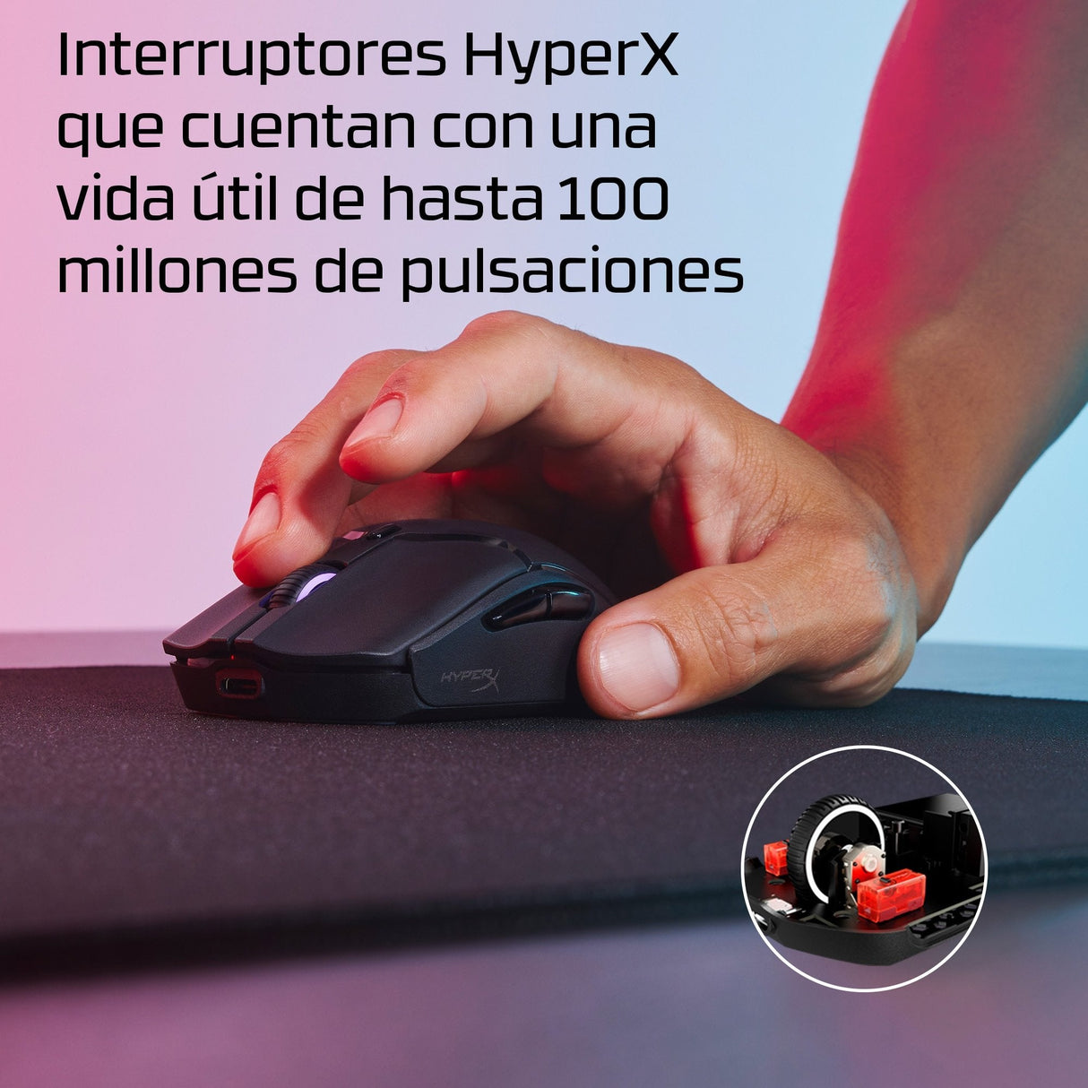Hp Hyperx Pulsefire Haste 2 Mini: Ratón Gaming Inalámbrico (Negro)