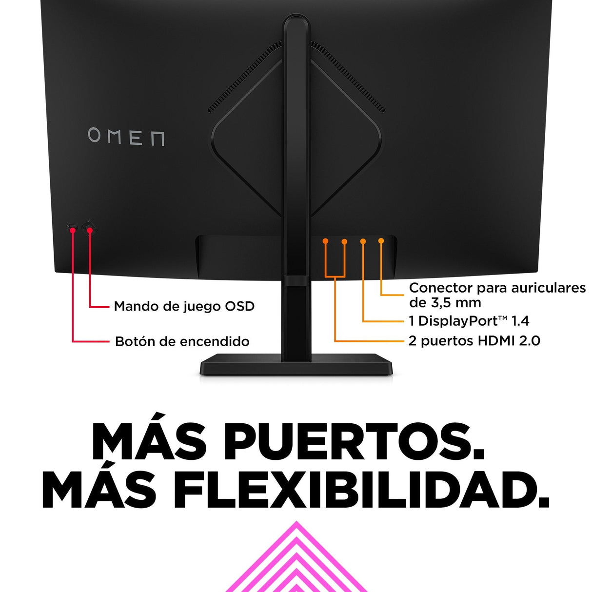 EAN 0197029618542 - OMEN by HP 31.5 inch QHD 165Hz Curved Gaming Monitor - OMEN 32c pantalla para PC 80 cm (31.5") 2560 x 144 imagen 8