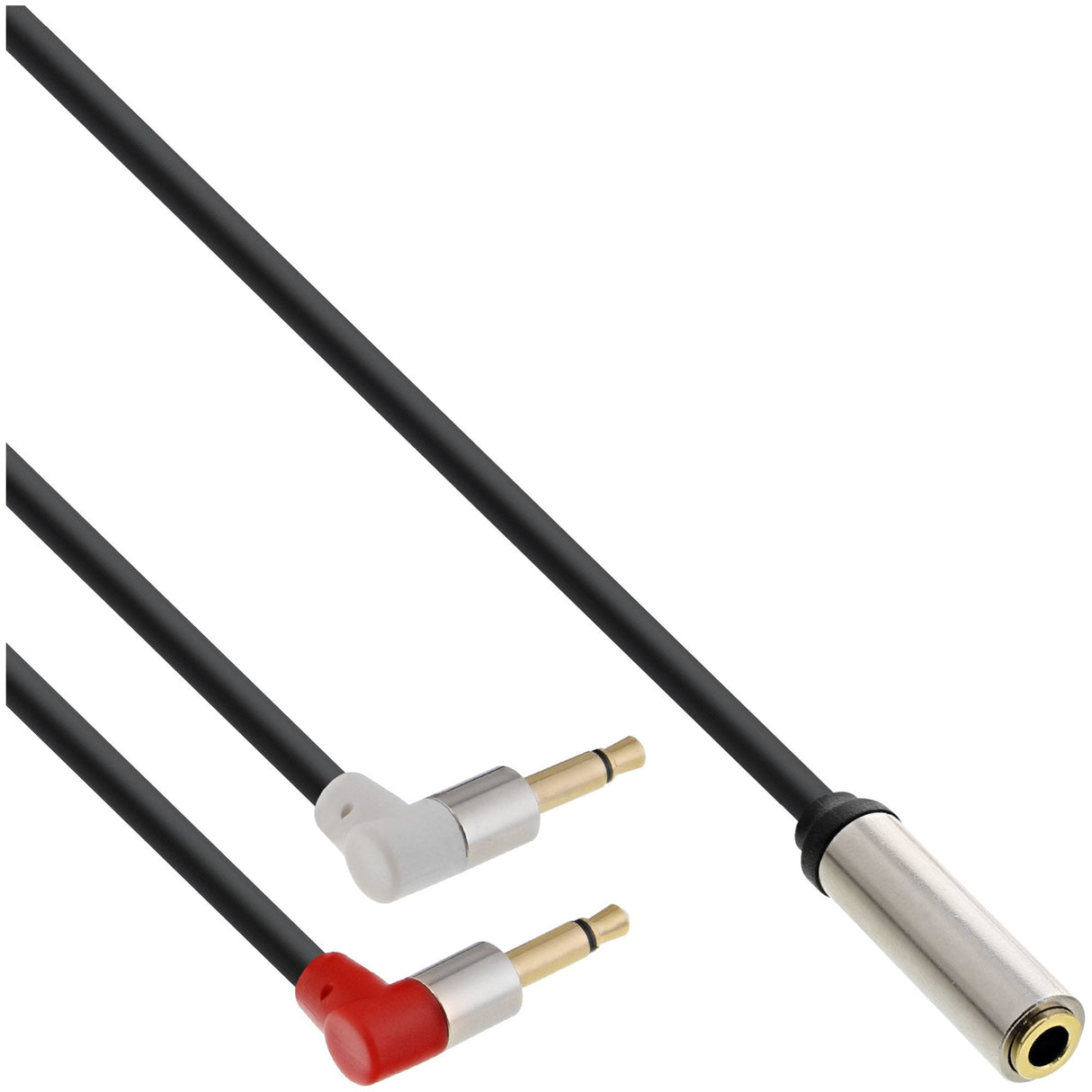Adaptador De Auriculares Inline Slim Audio Plane, 2x 3,5 Mm M A 3,5 Mm F 3 Pines, 0,15 M