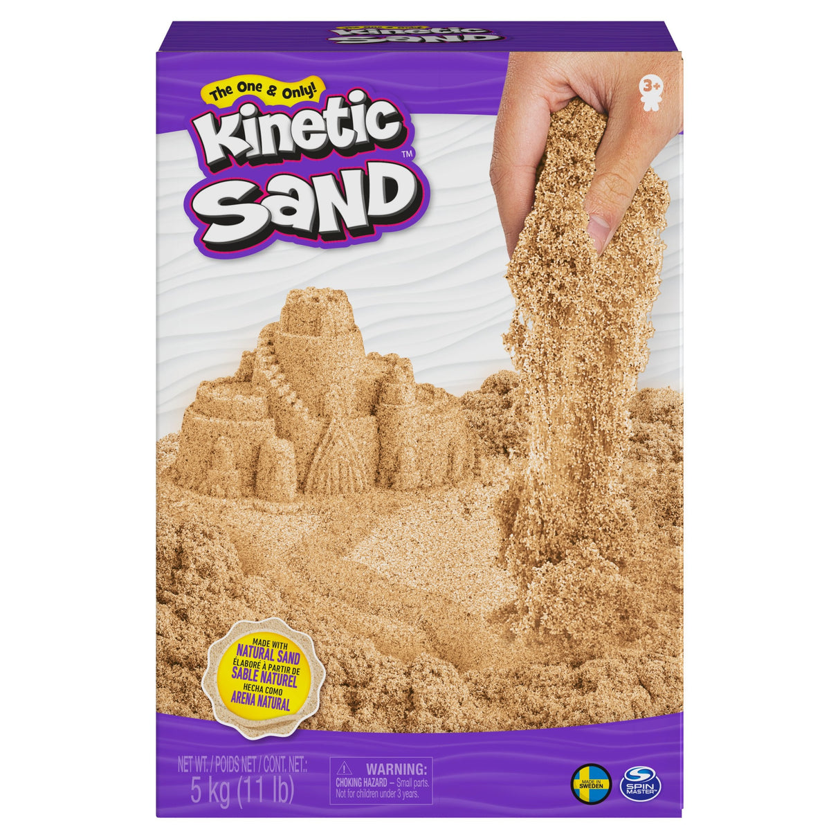 Spin Master Kinetic Sand - Marrón Natural, Arena Para Jugar 5 Kilogramos De Arena 6060996