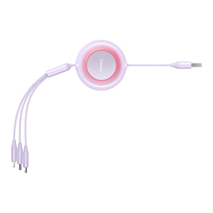 Baseus Bright Mirror 2 Usb 3w1, Micro Usb / Lightning / Usb-C, Plaski, 3.5a, 1.1m (Fioletowy)