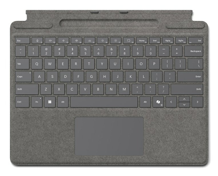 Teclado Microsoft Surface Pro Con Almacenamiento De Lápiz Para Empresas, Teclado Platinum, Diseño De, Para Surface Pro 10/9/8/X Para Empresas 8xb-00190