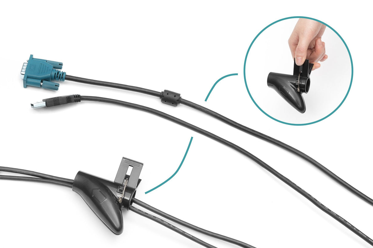 EAN 4016032464136 - Digitus DA-90508 organizador de cables Escritorio/pared Negro 1 pieza(s) imagen 4