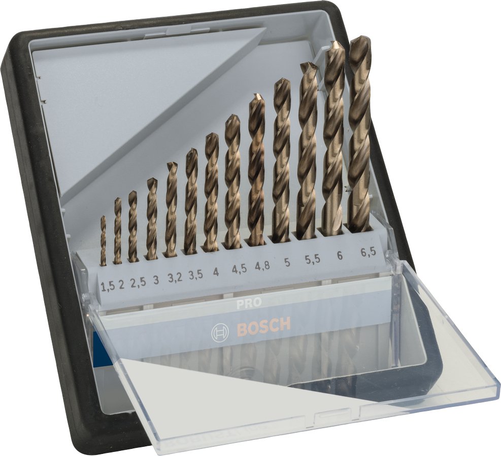 Bosch Juego De Brocas Para Metal Hss-Co Robust Line, 13 Piezas 2607019926