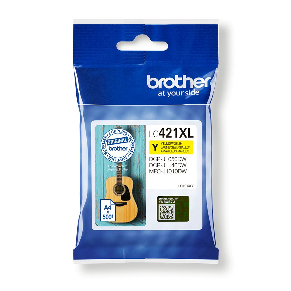 EAN 4977766810432 - Brother LC-421XLY cartucho de tinta 1 pieza(s) Original Alto rendimiento (XL) Amarillo imagen 1