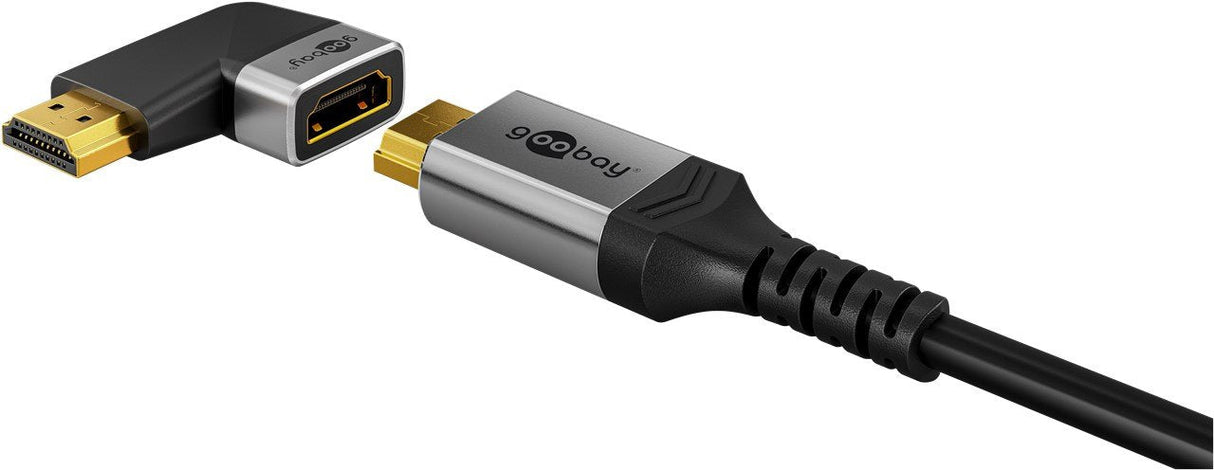 Goobay 72012 Adaptador De Cable De Vídeo Hdmi Tipo A (Estándar) Negro, Plata