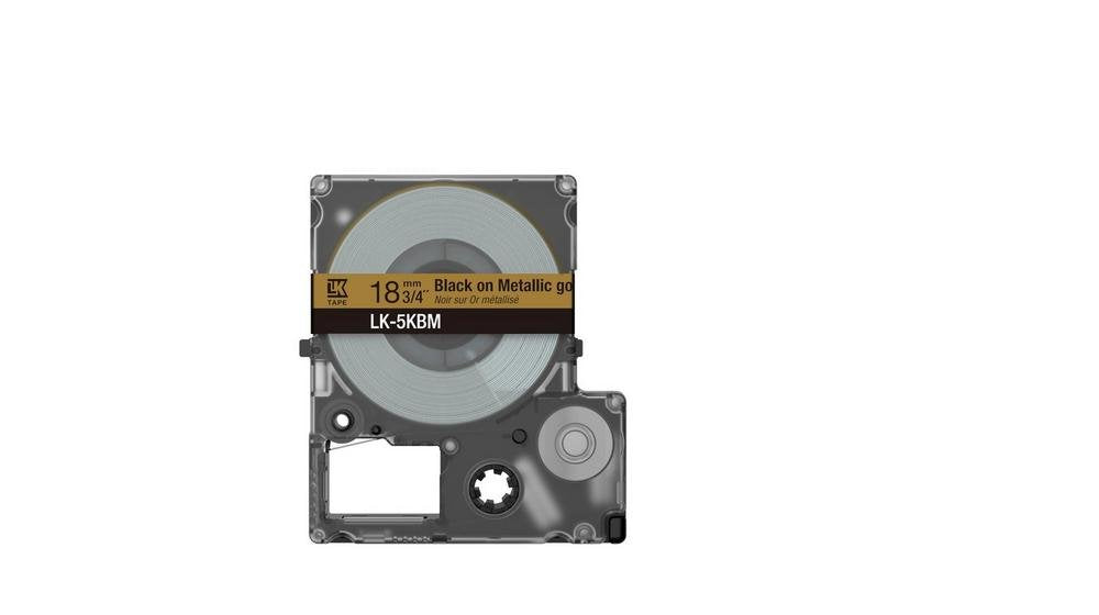 Epson Labelworks Lk-5sbm Negro Sobre Plata Metalizado Rollo (1 8 Cm X 9 M) 1 Cinta(S) Caja Para Colgar Cartucho De Cinta Para Labelworks Lw-C410 Lw-C610