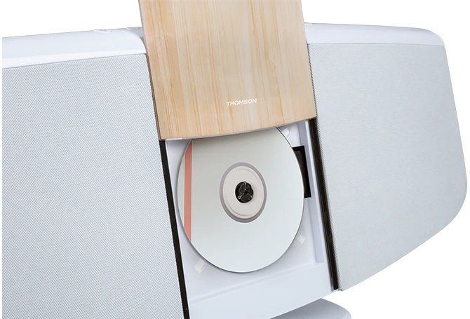 Thomson Micro Sound System Bt Cd/Mp3/Usb White Wood Finish Mic401bt