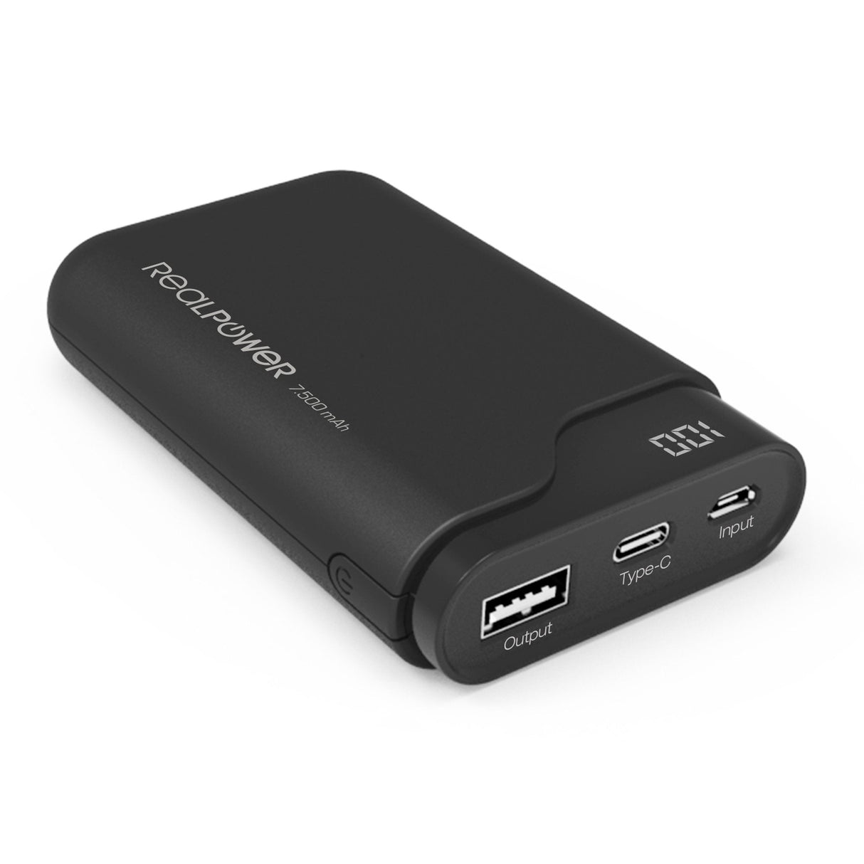 Powerbank Realpower Type C 7500 Schwarz
