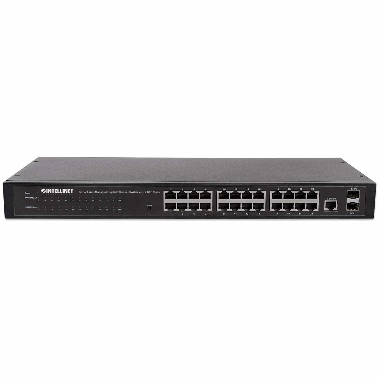 EAN 0766623560917 - Intellinet 560917 switch Gestionado Gigabit Ethernet (10/100/1000) 1U Negro imagen 4