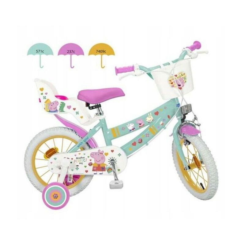 Bicicleta Infantil Toimsa 12" Swinka Peppa Zielony