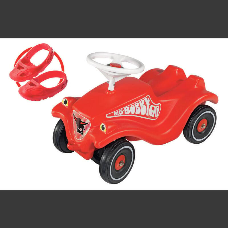 Big Bobby Car Classic Rojo Con Ruedas Silenciosas Y Protector De Zapatos