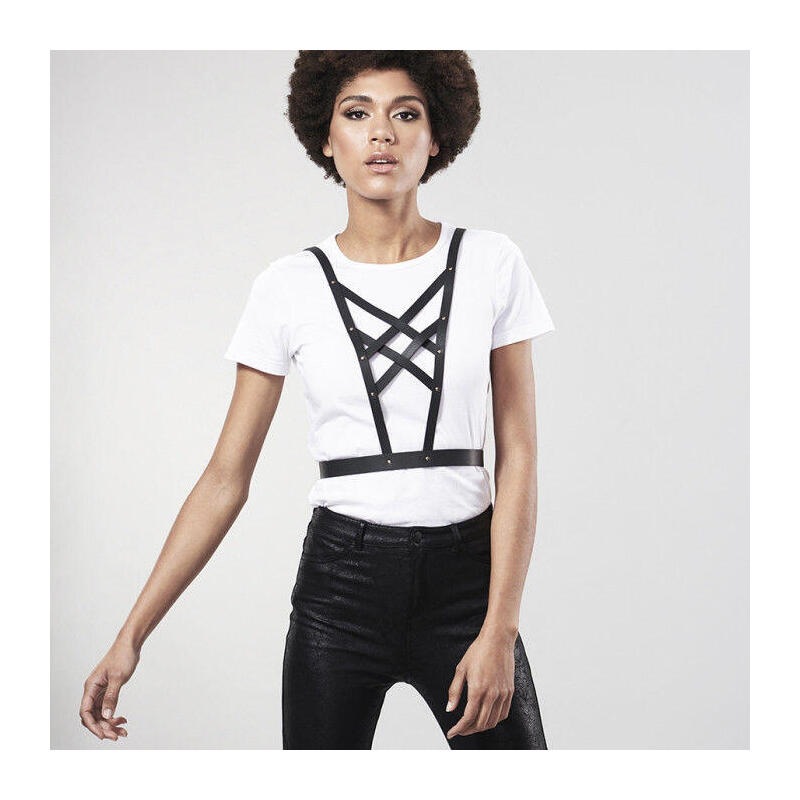 Bijoux - Indiscrets Maze Arnes Cruzado Con Escote Negro