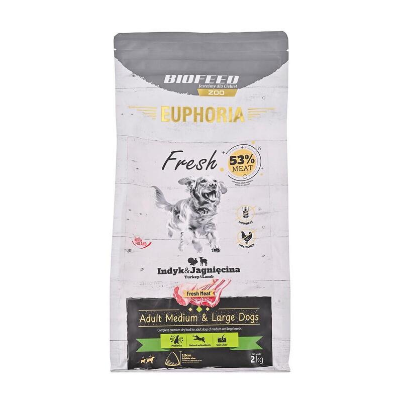Biofeed Euphoria Fresh Meat Indyk/Jagnie M/L 2kg