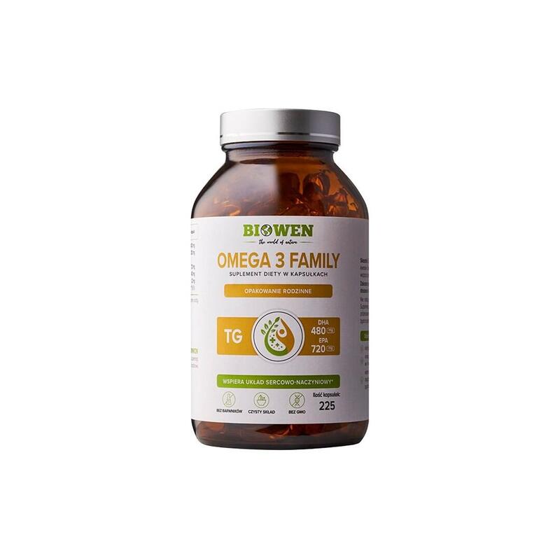 Biowen Omega 3 Tg Family 720mg Epa, 480mg Dha Complemento Alimenticio Para Personas 225 Cápsulas
