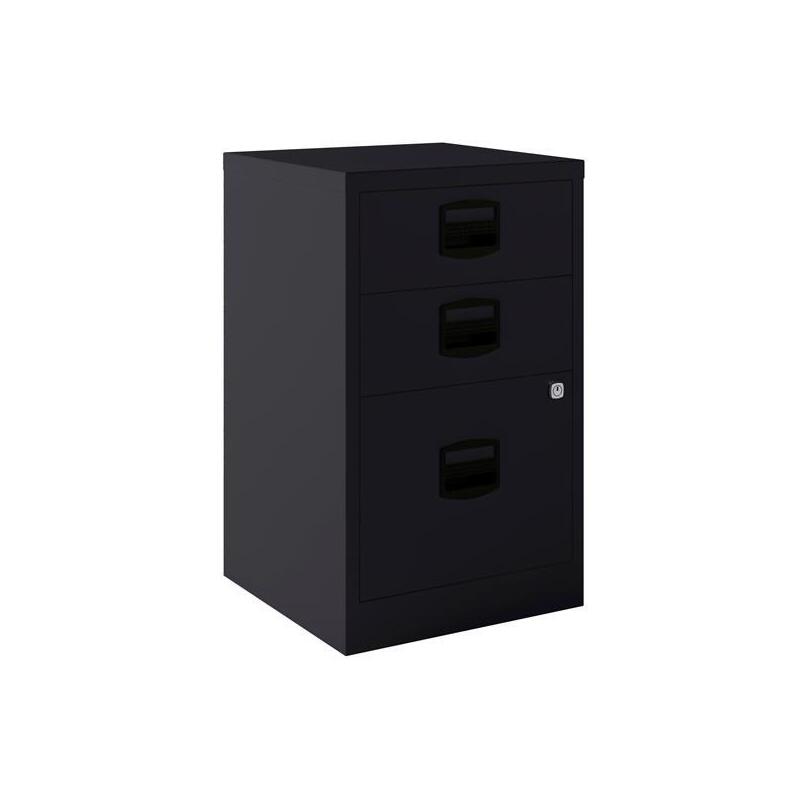 Bisley Archivador Metalico 2 Cajones Personales + 1 Cajón Archivo A4 Fondo 40cm Antracita