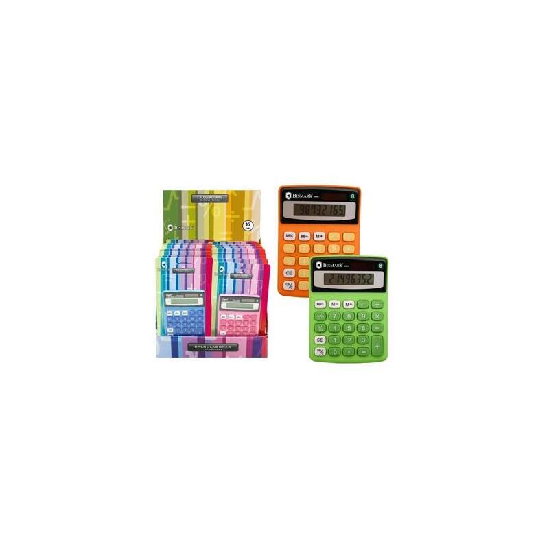 Bismark Calculadora 8 Digitos Colores Surtidos