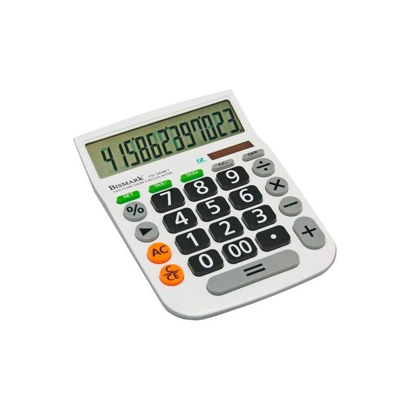Bismark Calculadora Cd-2648t 12 Dígitos Blanco