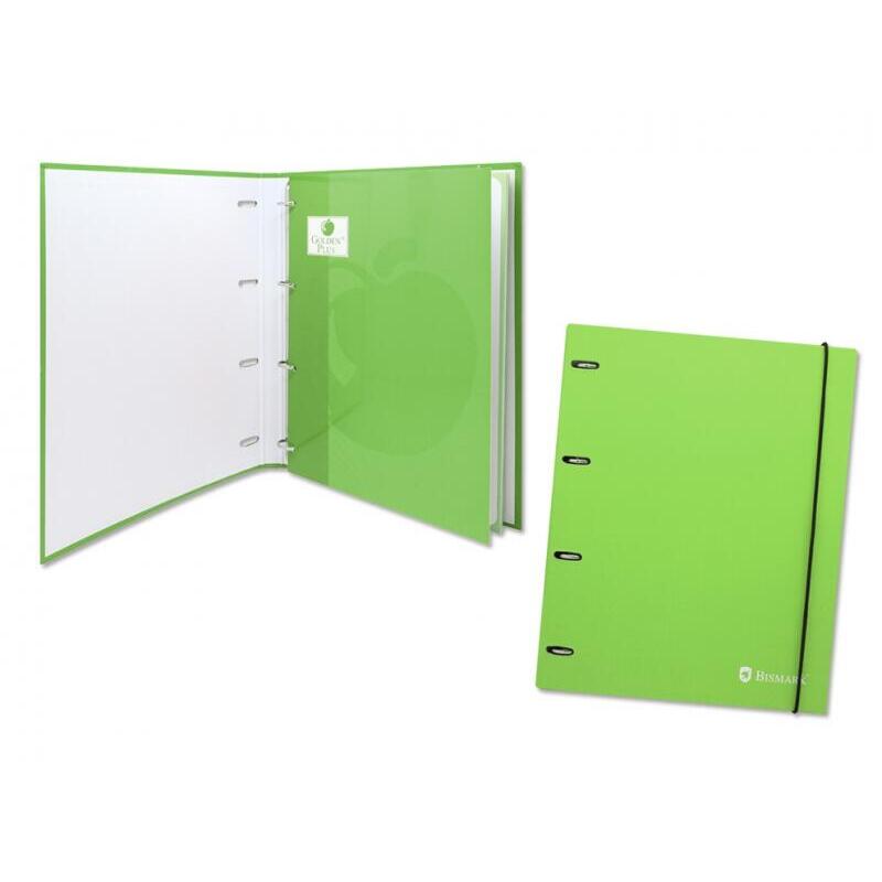 Bismark Carpeta De Carton Con Recambio - Formato A4 - Cuatro Anillas - Recambio A Juego