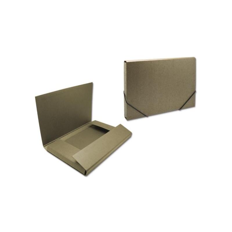 Bismark Carpeta Para Proyectos - Medidas 350x230x30mm - Fabricada En Carton - Cierre Con Gomas - Marron