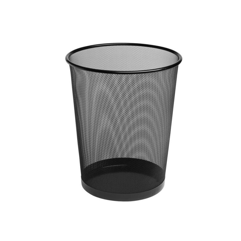 Bismark Papelera De Rejilla Alta Capacidad 18 Litros 340 X 240 Mm Negro